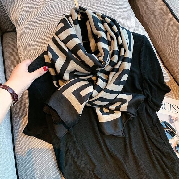 Women's Scarves Lady Light Soft Fashion Solid Scarf Wrap Shawl for All Season - Picture 6 of 7